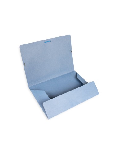 CI | Carpeta liderpapel gomas folio 3 solapas carton pintado azul