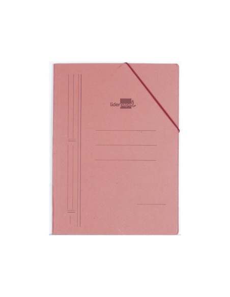 CI | Carpeta liderpapel gomas folio sencilla carton compacto cuero