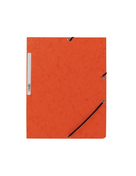 CI | Carpeta q-connect gomas kf02170 carton simil-prespan solapas 320x243 mm naranja