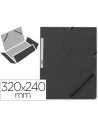 CI | Carpeta q-connect gomas kf02169 carton simil-prespan solapas 320x243 mm negra