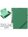 CI | Carpeta q-connect gomas kf02168 carton simil-prespan solapas 320x243 mm verde