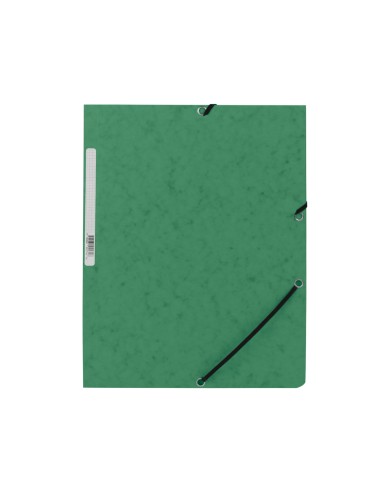 CI | Carpeta q-connect gomas kf02168 carton simil-prespan solapas 320x243 mm verde