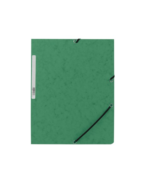 CI | Carpeta q-connect gomas kf02168 carton simil-prespan solapas 320x243 mm verde