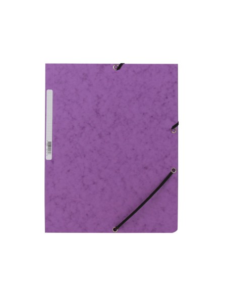 CI | Carpeta q-connect gomas kf02171 carton simil-prespan solapas 320x243 mm violeta