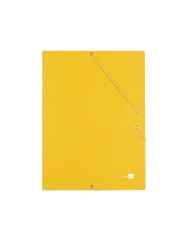 CI | Carpeta liderpapel gomas folio 3 solapas carton simil prespan amarilla