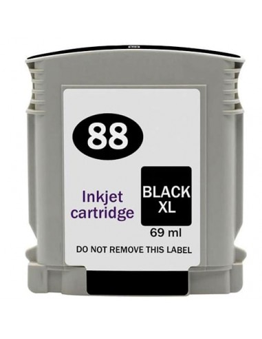 Cartucho de tinta INKTECH OFFICE Premium RPR, reemplaza a C9396AE - nº88XLBK
