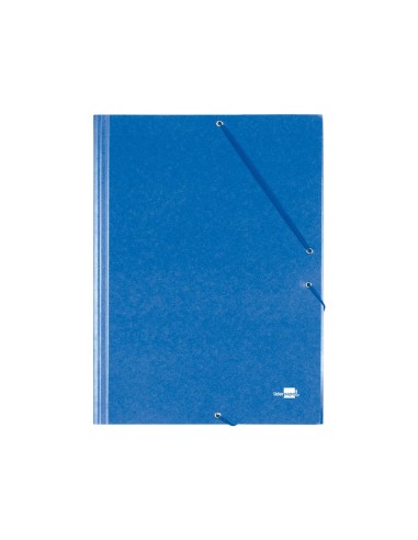 CI | Carpeta liderpapel gomas folio 3 solapas carton prespan azul
