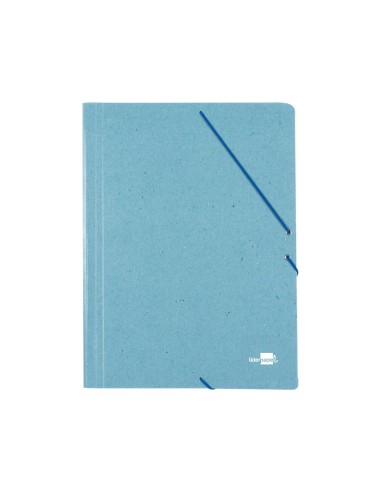 CI | Carpeta liderpapel gomas folio 3 solapas carton prespan verde