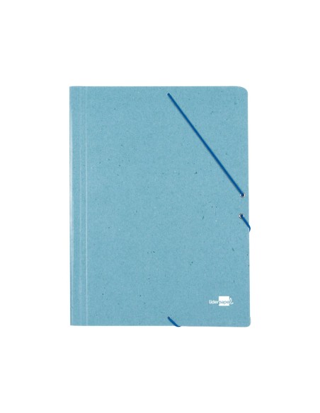 CI | Carpeta liderpapel gomas folio 3 solapas carton prespan verde