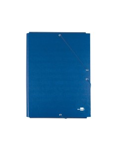 CI | Carpeta liderpapel gomas folio 3 solapas carton forrado azul 2