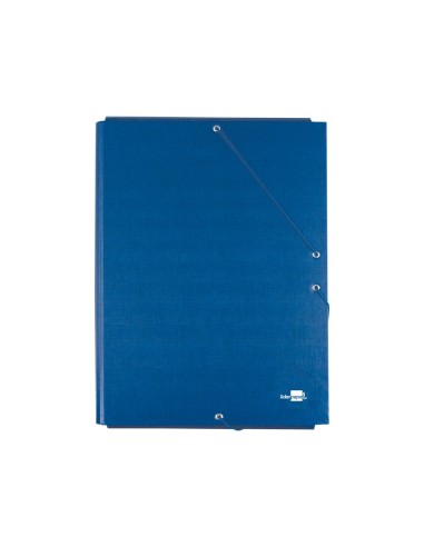 CI | Carpeta liderpapel gomas folio 3 solapas carton forrado azul