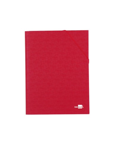 CI | Carpeta clasificadora liderpapel 12 departamentos folio prolongado carton forrado roja