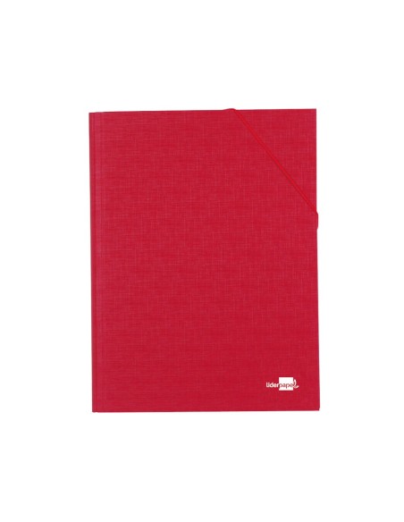CI | Carpeta clasificadora liderpapel 12 departamentos folio prolongado carton forrado roja