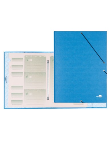 CI | Carpeta clasificadora liderpapel 12 departamentos folio prolongado carton forrado celeste
