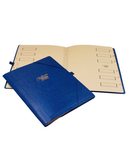 CI | Carpeta clasificador carton compacto saro folio azul -12 departamentos