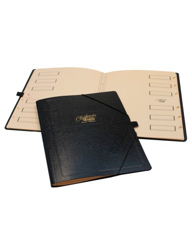 CI | Carpeta clasificador carton compacto saro folio negra -12 departamentos