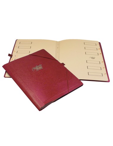 CI | Carpeta clasificador carton compacto saro folio roja -12 departamentos