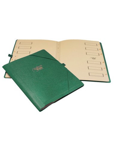 CI | Carpeta clasificador carton compacto saro folio verde -12 departamentos