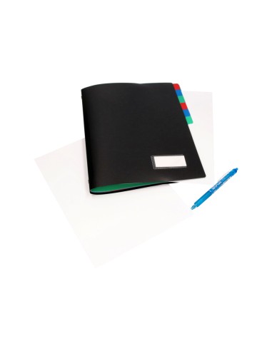 CI | Carpeta liderpapel clasificadora polipropileno din a4 negra -portafirmas -12 departamentos