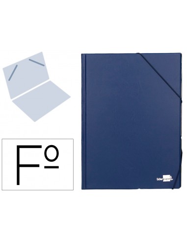 CI | Carpeta liderpapel gomas folio sencilla pvc azul