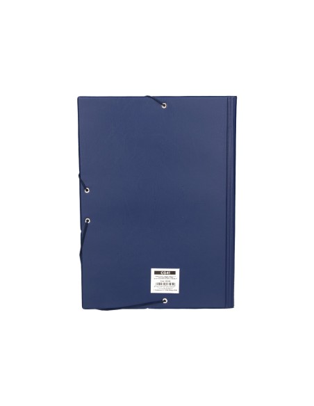 CI | Carpeta liderpapel gomas folio sencilla pvc azul
