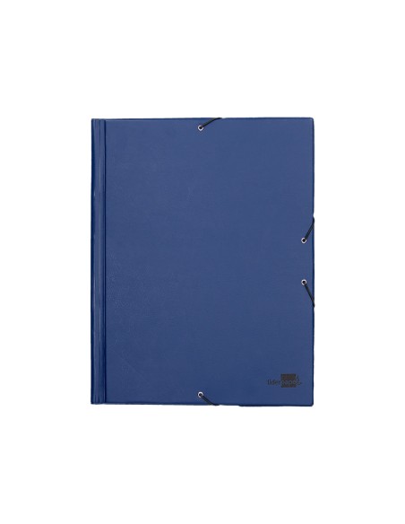 CI | Carpeta liderpapel gomas folio solapas plastico azul