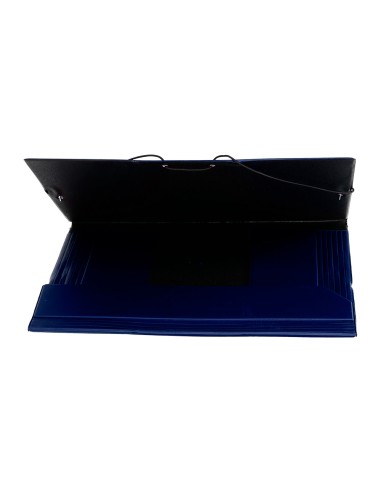 CI | Carpeta liderpapel gomas folio solapas plastico azul