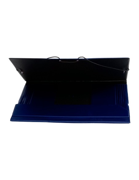 CI | Carpeta liderpapel gomas folio solapas plastico azul