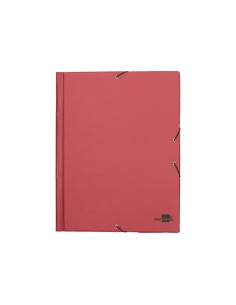 CI | Carpeta liderpapel gomas folio solapas plastico burdeos 2