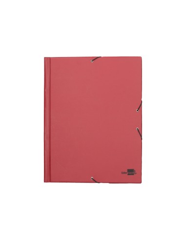 CI | Carpeta liderpapel gomas folio solapas plastico burdeos