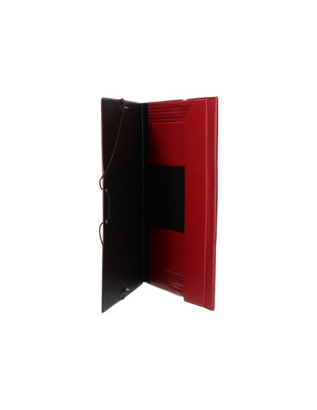CI | Carpeta liderpapel gomas folio solapas plastico burdeos