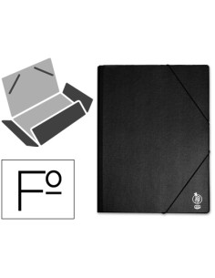 CI | Carpeta liderpapel gomas folio solapas plastico negra
