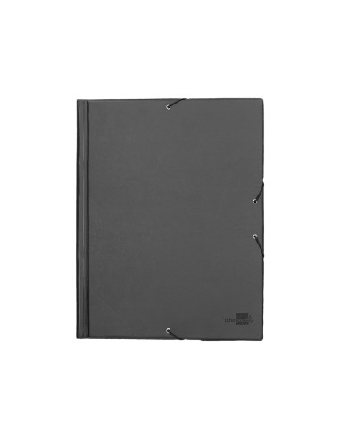 CI | Carpeta liderpapel gomas folio solapas plastico negra