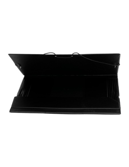 CI | Carpeta liderpapel gomas folio solapas plastico negra