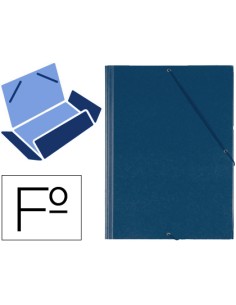 CI | Carpeta gomas solapas plastico saro folio azul