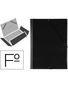 CI | Carpeta gomas solapas plastico saro folio negra