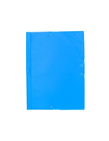 CI | Carpeta liderpapel gomas plastico folio solapa color celeste