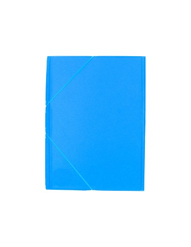 CI | Carpeta liderpapel gomas plastico folio solapa color celeste