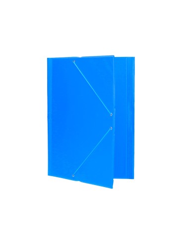 CI | Carpeta liderpapel gomas plastico folio solapa color celeste
