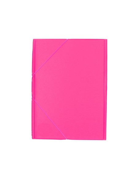 CI | Carpeta liderpapel gomas plastico folio solapa color fucsia