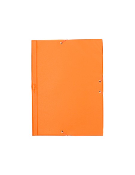 CI | Carpeta liderpapel gomas plastico folio solapa color naranja