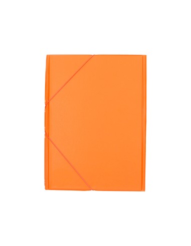 CI | Carpeta liderpapel gomas plastico folio solapa color naranja
