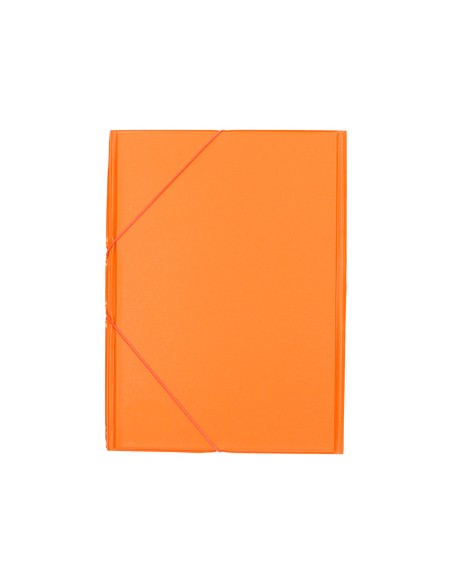 CI | Carpeta liderpapel gomas plastico folio solapa color naranja