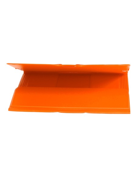 CI | Carpeta liderpapel gomas plastico folio solapa color naranja