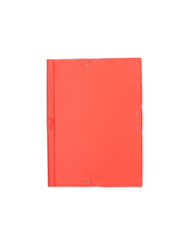 CI | Carpeta liderpapel gomas plastico folio solapa color rojo