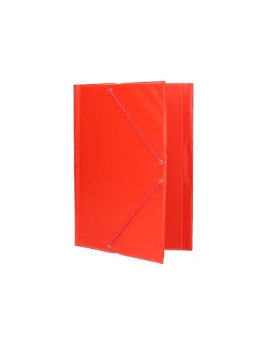 CI | Carpeta liderpapel gomas plastico folio solapa color rojo
