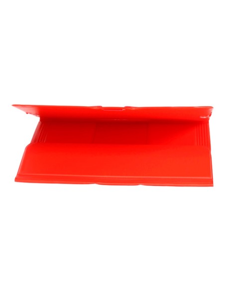 CI | Carpeta liderpapel gomas plastico folio solapa color rojo