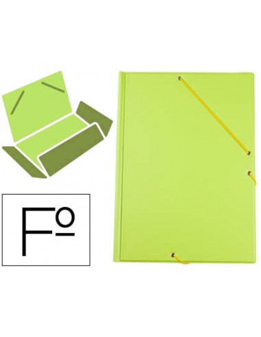 CI | Carpeta liderpapel gomas plastico folio solapa color verde pistacho