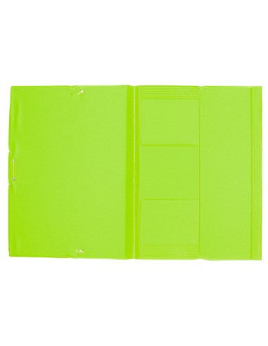 CI | Carpeta liderpapel gomas plastico folio solapa color verde pistacho