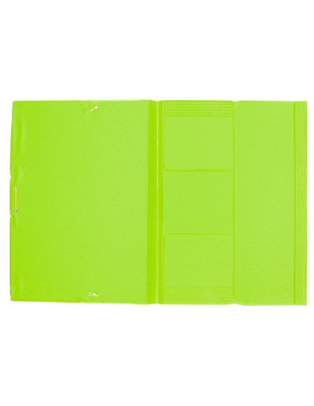 CI | Carpeta liderpapel gomas plastico folio solapa color verde pistacho